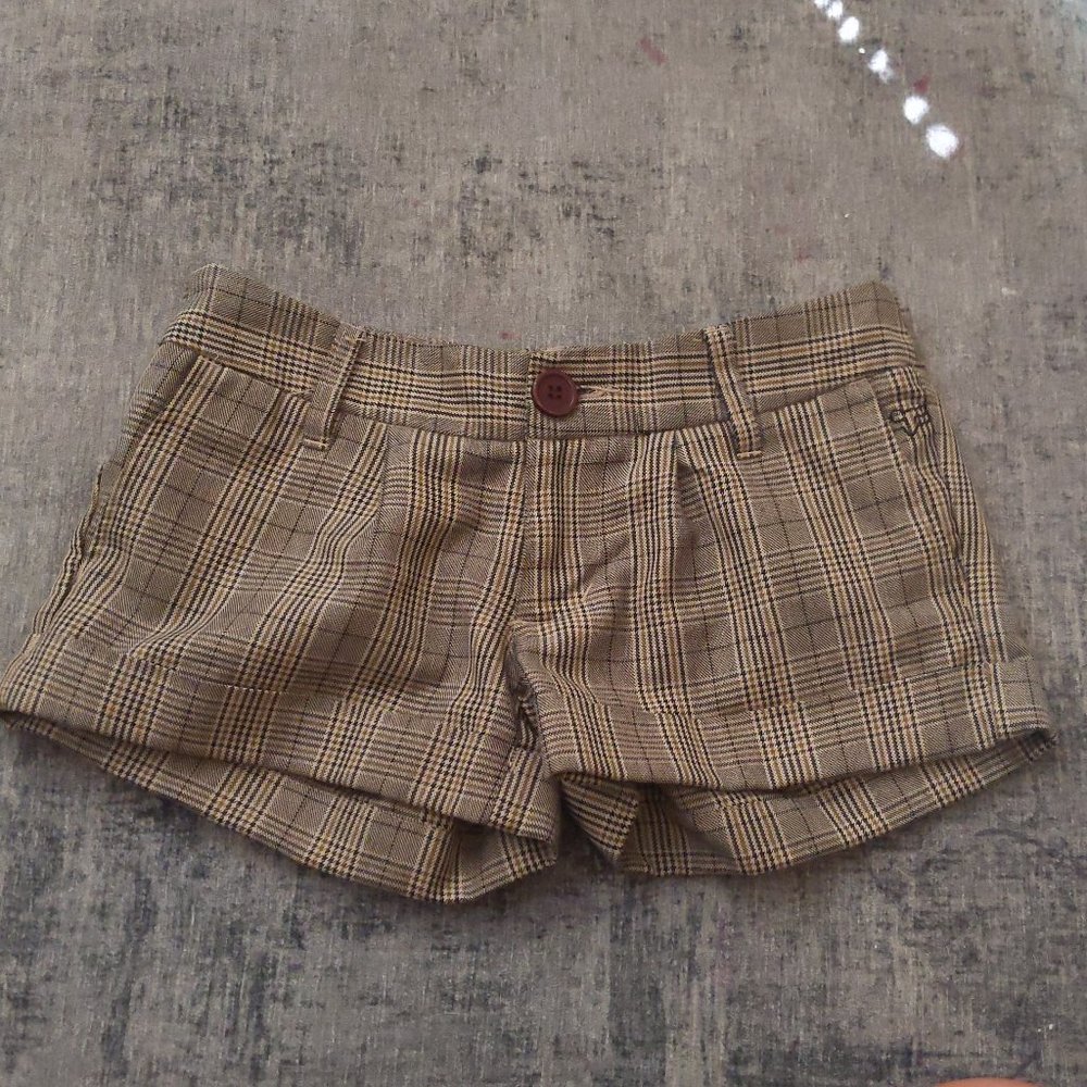 Fox plaid shorts size 0